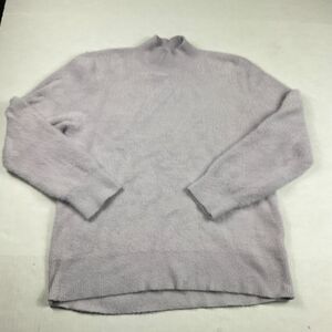Bailey 44 Fuzzy Mock Neck Sweater Light Purple Cozy Plush Soft Girl Pullover M
